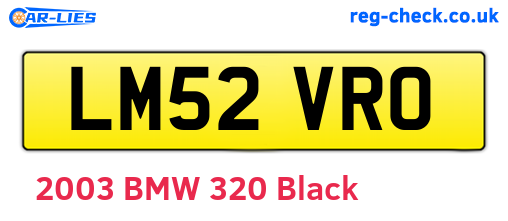 LM52VRO are the vehicle registration plates.