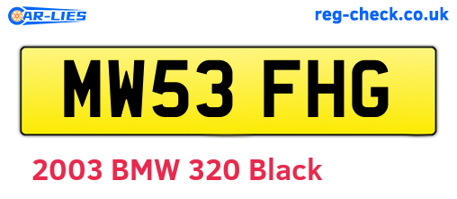 MW53FHG are the vehicle registration plates.