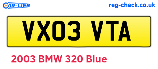 VX03VTA are the vehicle registration plates.