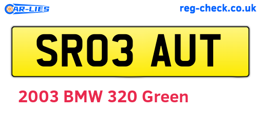 SR03AUT are the vehicle registration plates.