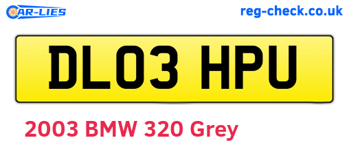 DL03HPU are the vehicle registration plates.