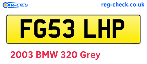 FG53LHP are the vehicle registration plates.
