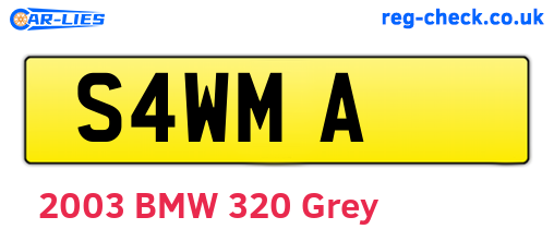 S4WMA are the vehicle registration plates.