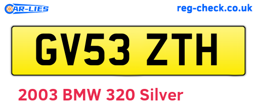 GV53ZTH are the vehicle registration plates.