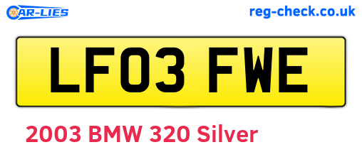 LF03FWE are the vehicle registration plates.