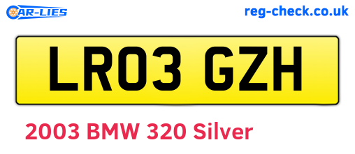 LR03GZH are the vehicle registration plates.