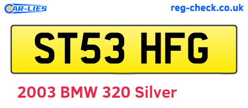 ST53HFG are the vehicle registration plates.