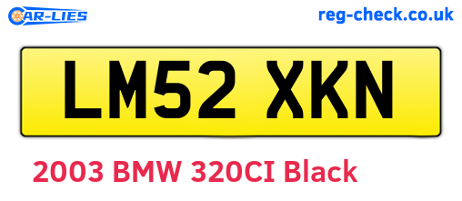 LM52XKN are the vehicle registration plates.