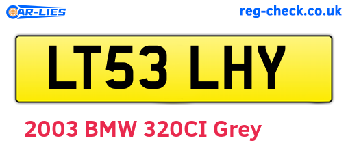 LT53LHY are the vehicle registration plates.