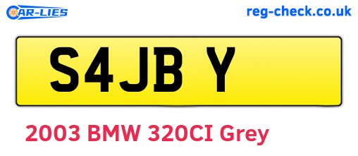 S4JBY are the vehicle registration plates.