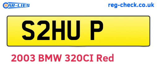 S2HUP are the vehicle registration plates.