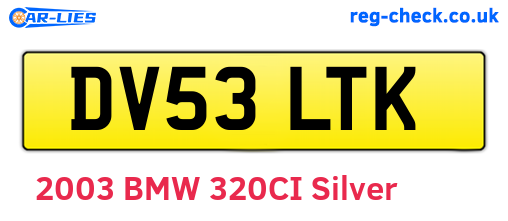 DV53LTK are the vehicle registration plates.