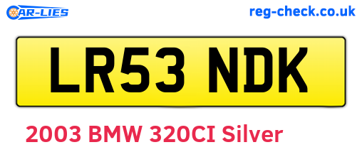 LR53NDK are the vehicle registration plates.