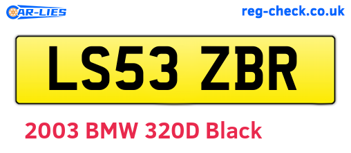 LS53ZBR are the vehicle registration plates.