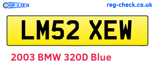 LM52XEW are the vehicle registration plates.