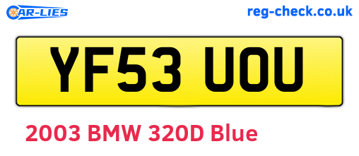 YF53UOU are the vehicle registration plates.