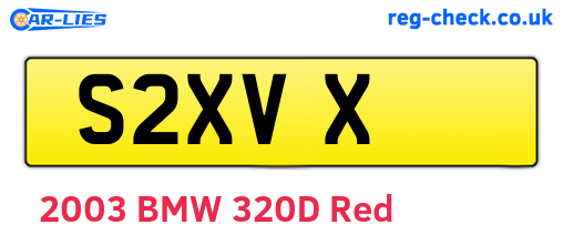 S2XVX are the vehicle registration plates.