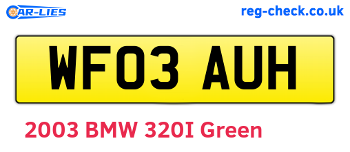 WF03AUH are the vehicle registration plates.