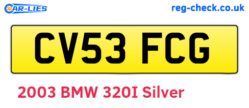 CV53FCG are the vehicle registration plates.