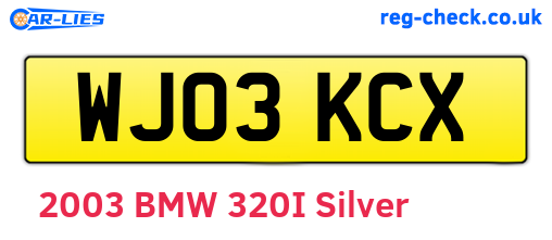 WJ03KCX are the vehicle registration plates.