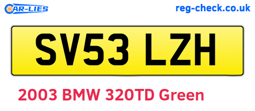 SV53LZH are the vehicle registration plates.