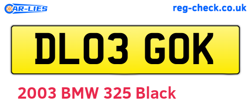 DL03GOK are the vehicle registration plates.