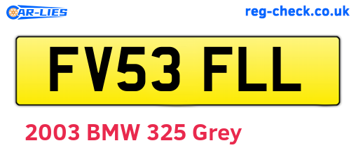 FV53FLL are the vehicle registration plates.