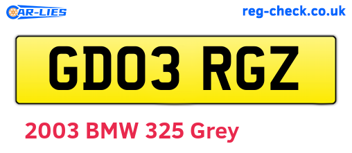 GD03RGZ are the vehicle registration plates.