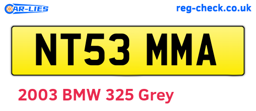 NT53MMA are the vehicle registration plates.