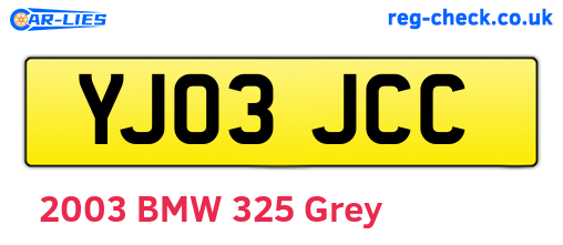 YJ03JCC are the vehicle registration plates.