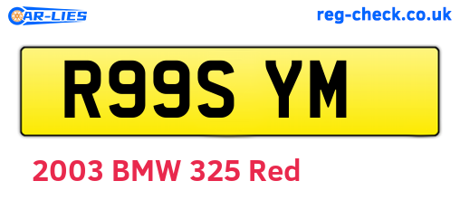 R99SYM are the vehicle registration plates.