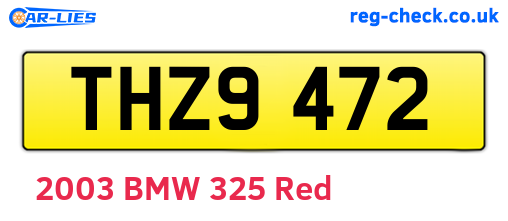 THZ9472 are the vehicle registration plates.