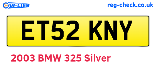 ET52KNY are the vehicle registration plates.