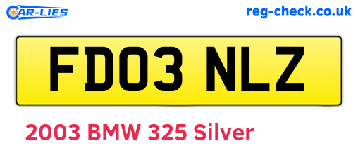 FD03NLZ are the vehicle registration plates.