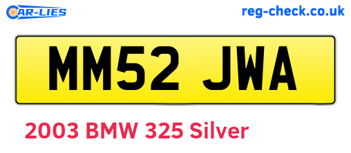MM52JWA are the vehicle registration plates.