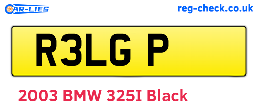 R3LGP are the vehicle registration plates.