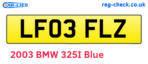 LF03FLZ are the vehicle registration plates.