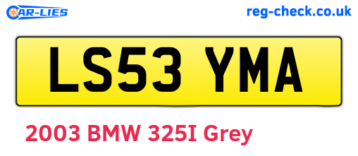 LS53YMA are the vehicle registration plates.