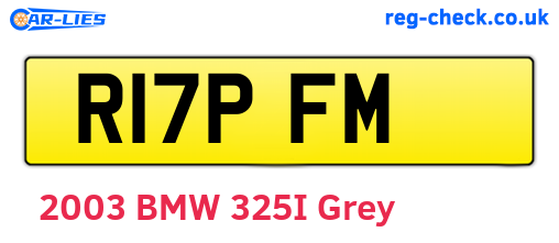 R17PFM are the vehicle registration plates.