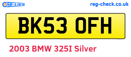 BK53OFH are the vehicle registration plates.