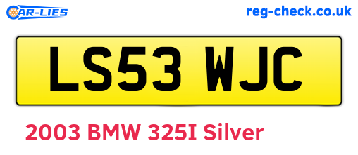 LS53WJC are the vehicle registration plates.
