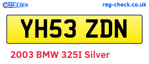 YH53ZDN are the vehicle registration plates.