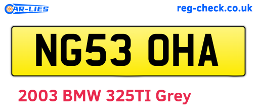 NG53OHA are the vehicle registration plates.