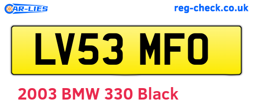 LV53MFO are the vehicle registration plates.