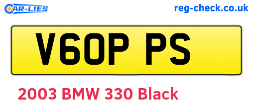 V60PPS are the vehicle registration plates.