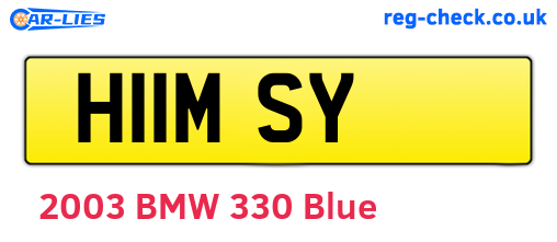 H11MSY are the vehicle registration plates.