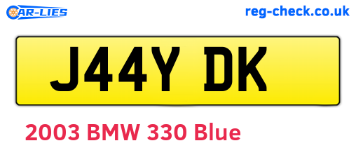 J44YDK are the vehicle registration plates.