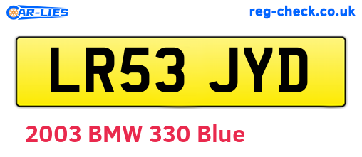 LR53JYD are the vehicle registration plates.