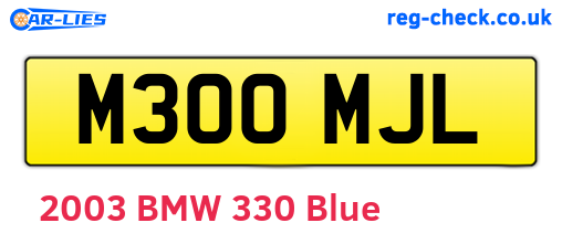 M300MJL are the vehicle registration plates.