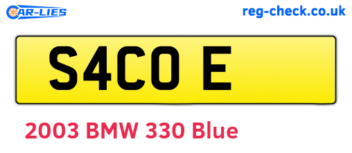 S4COE are the vehicle registration plates.